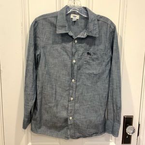 Old Navy Button Down Denim Long Sleeve Shirt Size XL (14-16)